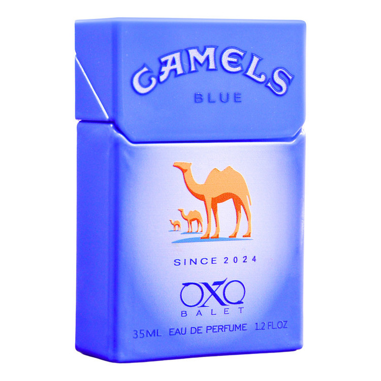 عطر جیبی مردانه اکس بالت مدل camels blue با رایحه خنک حجم 35 میلیلیتر