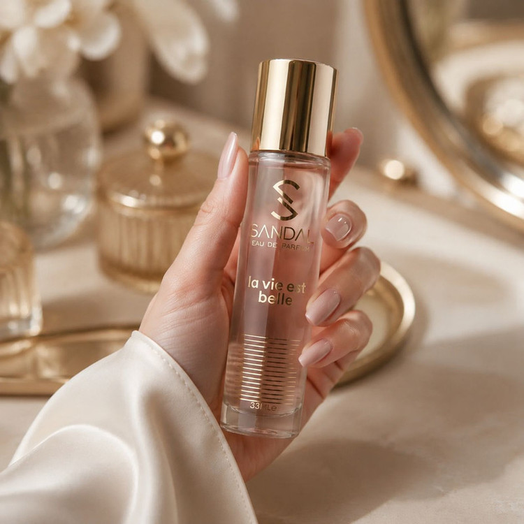 عطر جیبی زنانه صندل مدل لاو ایس تی بل حجم 33 میلی لیتر