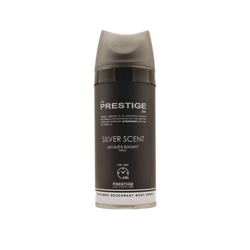 اسپری بدن مردانه پرستیژ مدل SILVER SCENT حجم 150 میلی لیتر