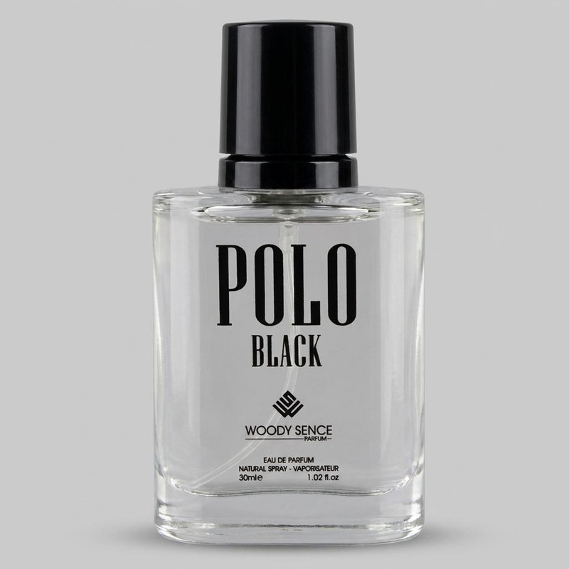 عطر جیبی مردانه وودی سنس مدل Polo Black حجم 30 میلی لیتر