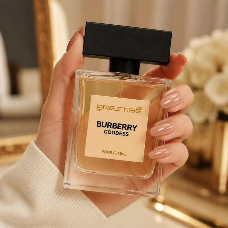 ادوپرفیوم زنانه نیو پرستیژ کالر مدل Burberry Goddess با رایحه شیرین حجم 110 میلیلیتر