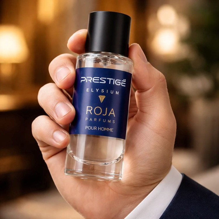 عطر جیبی مردانه پرستیژ مدل ROJA با رایحه گرم و تلخ حجم 35 میلیلیتر
