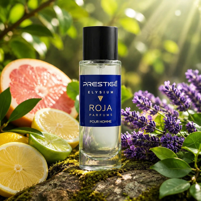 عطر جیبی مردانه پرستیژ مدل ROJA با رایحه گرم و تلخ حجم 35 میلیلیتر