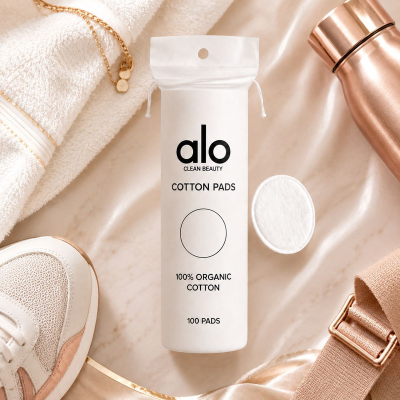 پد آرایشی آلو مدل ارگانیک Cotton Pads بسته 100 عددی