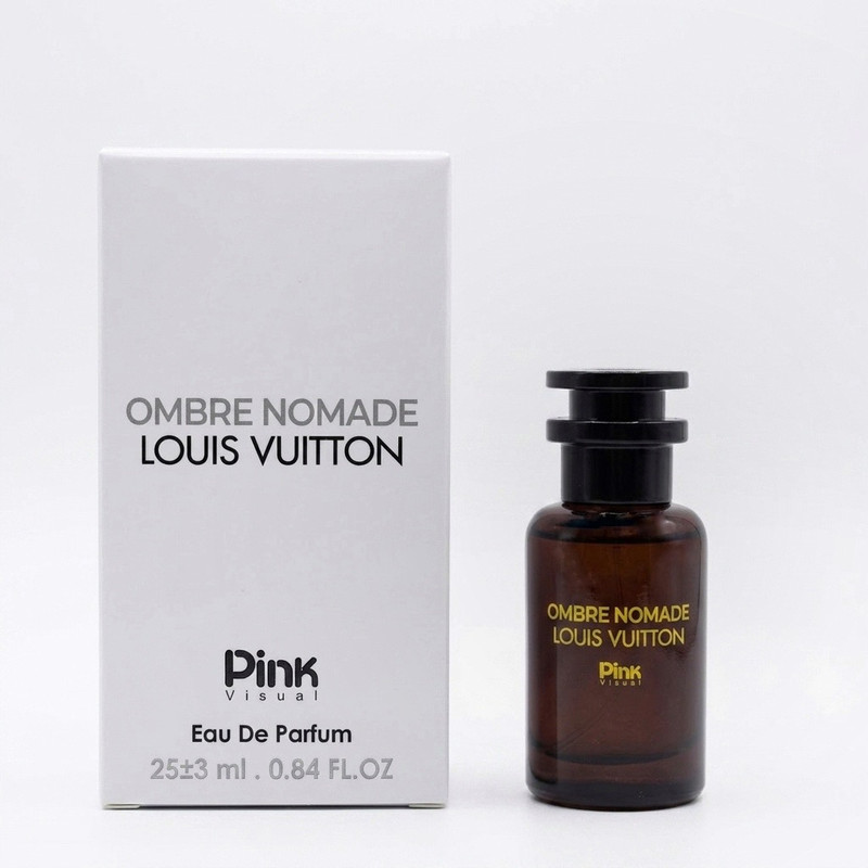 عطر جیبی مردانه پینک ویژوآل مدل لویی ویتون آمبر نومد با رایحه چرمی و معتدل حجم 25 میلی لیتر