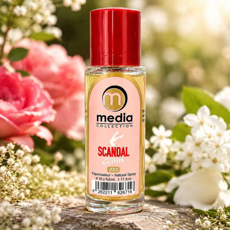 عطر جیبی زنانه مدیا مدل Scandal با رایحه شیرین و گلی حجم 35 میلیلیتر