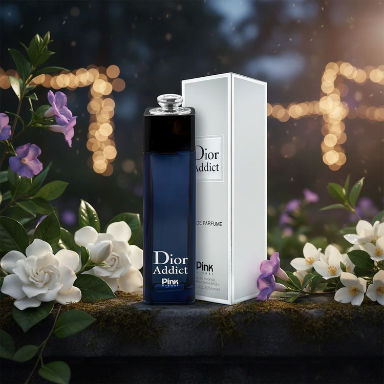 ادوپرفیوم زنانه پینک ویژوآل مدل Dior Addict با رایحه گرم حجم 100 میلیلیتر