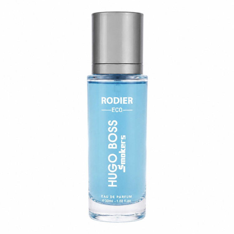 عطر جیبی مردانه رودیر مدل Hugo Boss Smokers با رایحه معتدل و اقیانوسی حجم 30 میلیلیتر