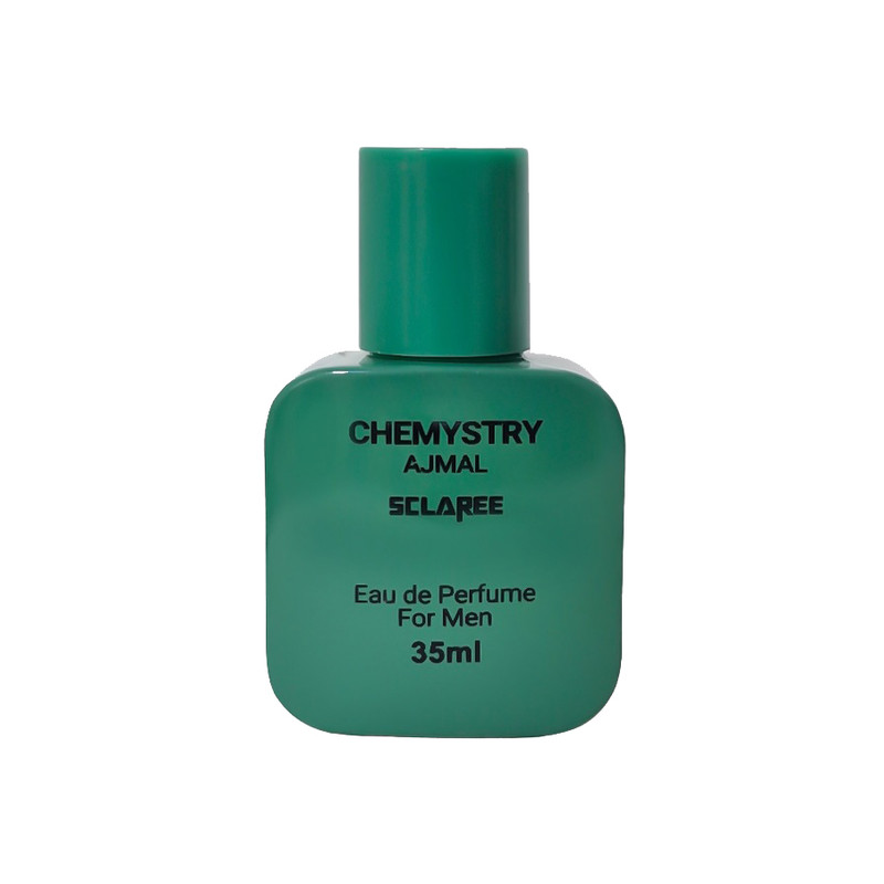 عطر جیبی مردانه اسکلاره مدل chemystry Ajmal با رایحه خنک، چوبی، مرکباتی، تند حجم 35 میلی‌لیتر