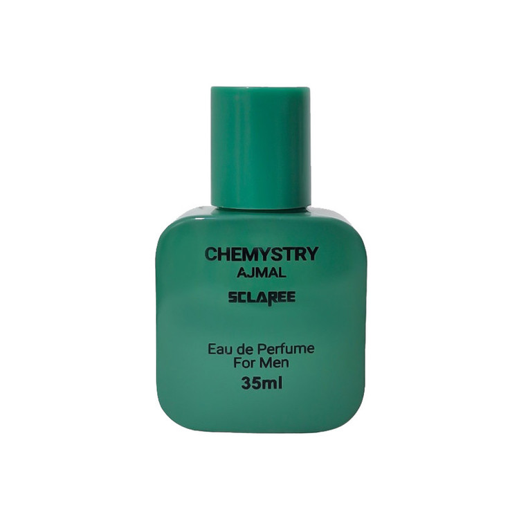 عطر جیبی مردانه اسکلاره مدل chemystry Ajmal با رایحه خنک، چوبی، مرکباتی، تند حجم 35 میلیلیتر
