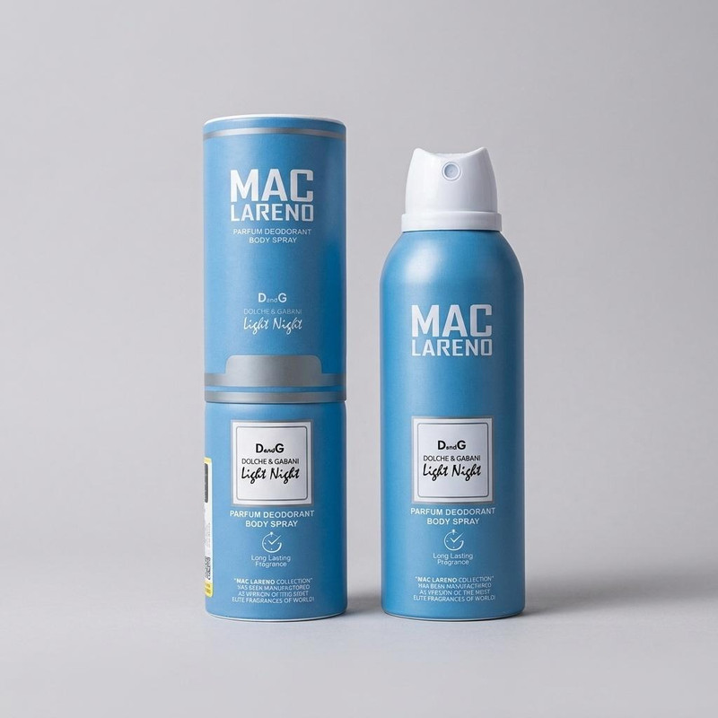 اسپری بدن مردانه مک لارنو مدل Light Blue حجم 200 میلی لیتر