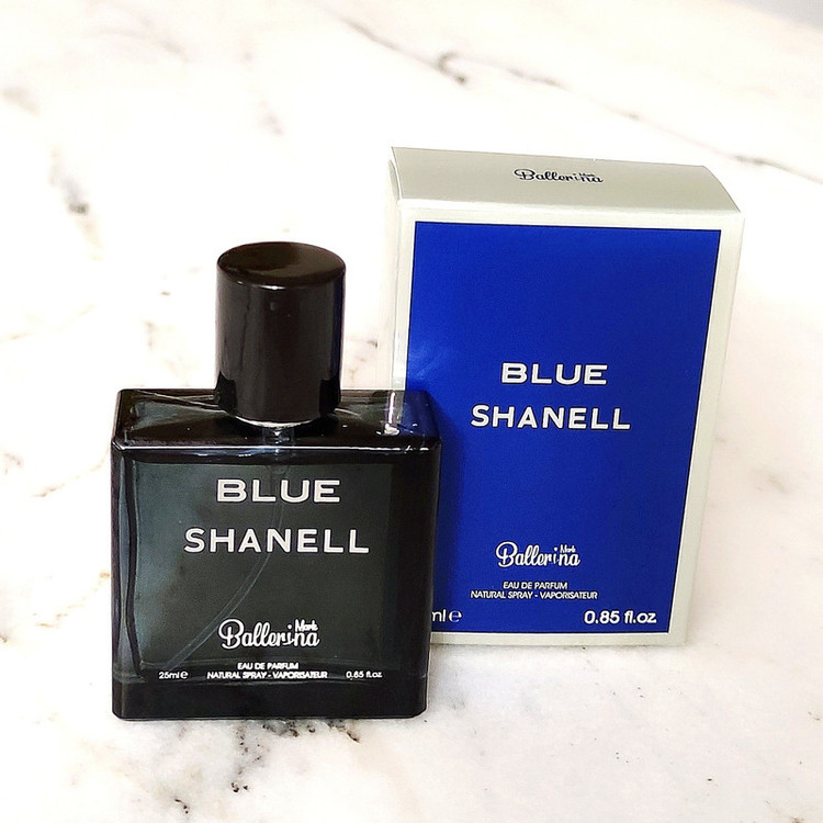 عطر جیبی مردانه بالرینا مدل blue shanell حجم 25 میلی لیتر