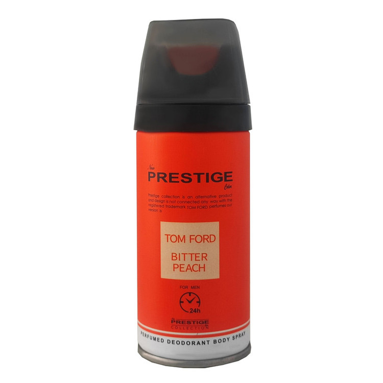 اسپری دئودورانت مردانه نیو پرستیژ کالر مدل Tom Ford bitter peachحجم 150 میلیلیتر