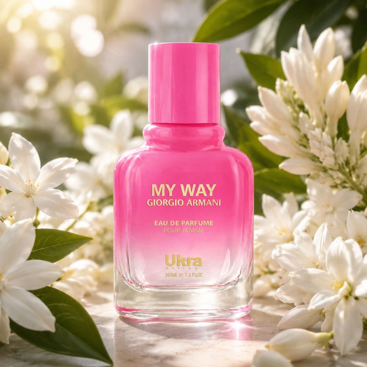عطر جیبی زنانه اولترا ویرچوآل مدل My Way با رایحه شیرین و گلی حجم 30 میلیلیتر