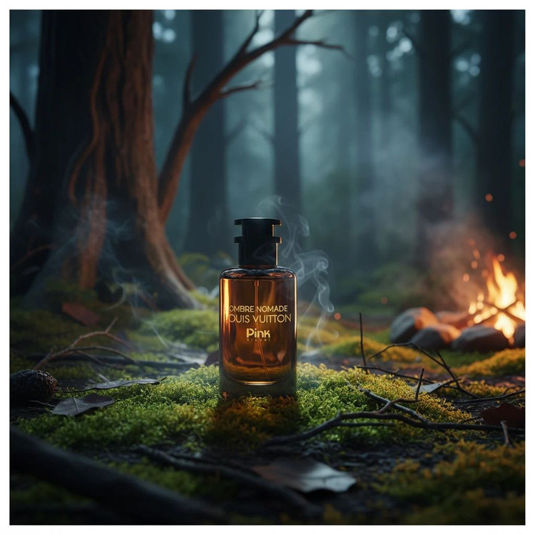 عطر جیبی پینک ویژوآل مدل Louis Vuitton Ombre Nomade با رایحه گرم حجم 25 میلیلیتر