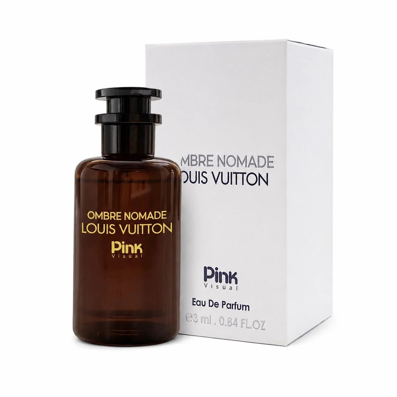 عطر جیبی پینک ویژوآل مدل Louis Vuitton Ombre Nomade با رایحه گرم حجم 25 میلی‌لیتر