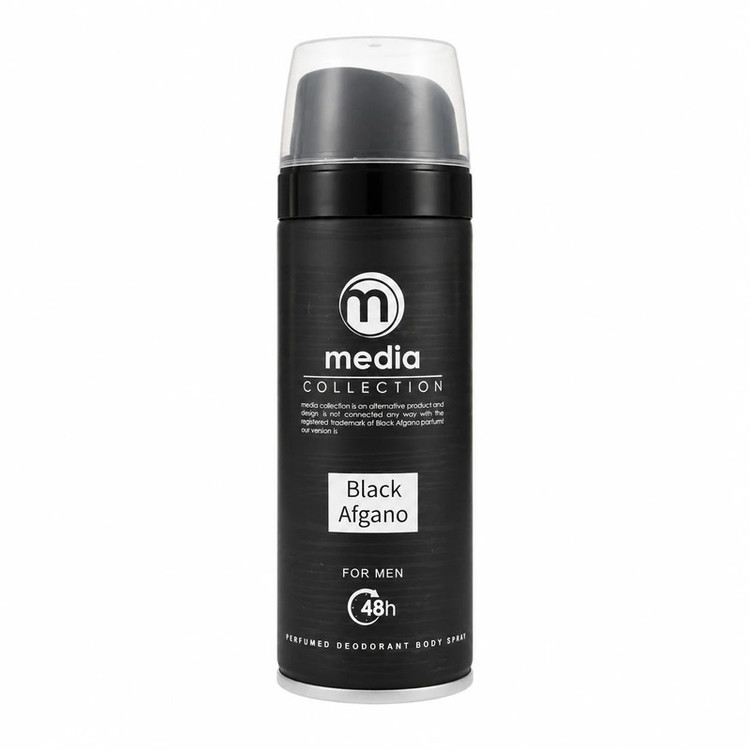 اسپری مردانه مدیا مدل Black Afgano با رایحه گرم حجم 200 میلیلیتر