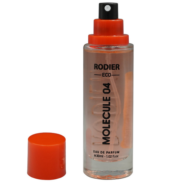 عطر جیبی مردانه رودیر مدل مولکول MOLECULE 04 با رایحه تلخ حجم 30 میلیلیتر