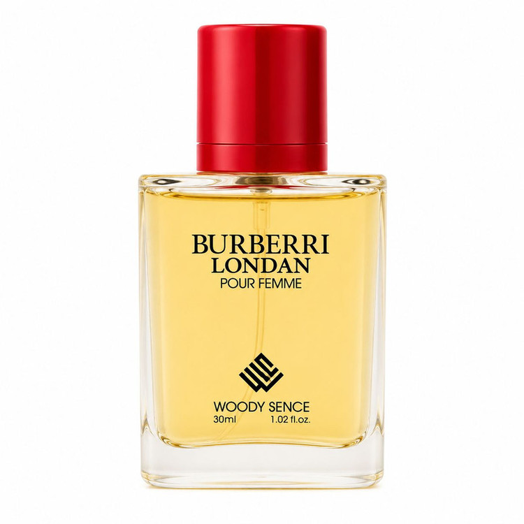 عطر جیبی زنانه وودی سنس مدل Burberri Londan با رایحه شیرین و گلی حجم 30 میلیلیتر