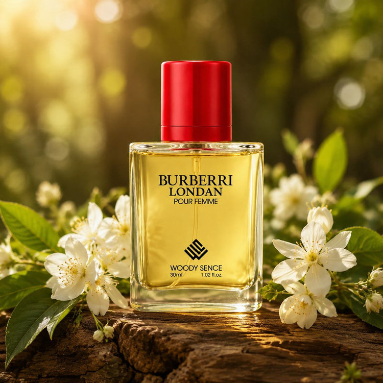 عطر جیبی زنانه وودی سنس مدل Burberri Londan با رایحه شیرین و گلی حجم 30 میلیلیتر