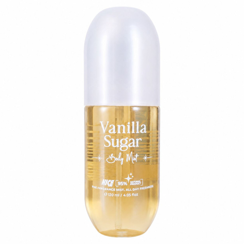 بادی میست زنانه نایس پاپت مدل Vanilla Sugar با رایحه شیرین و وانیلی حجم 120 میلی‌لیتر