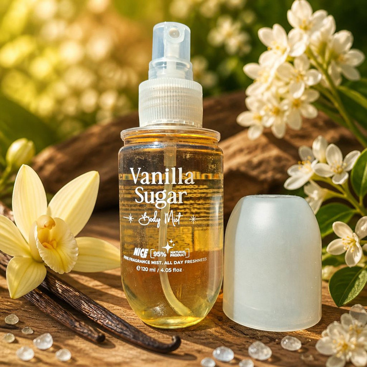 بادی میست زنانه نایس پاپت مدل Vanilla Sugar با رایحه شیرین و وانیلی حجم 120 میلیلیتر