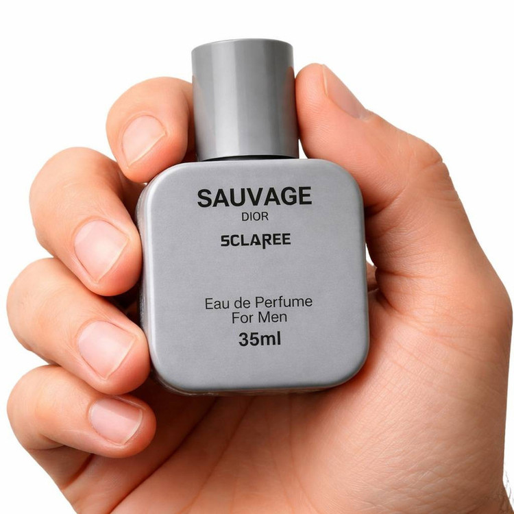 عطر جیبی مردانه اسکلاره مدل Sauvage Dior با رایحه گرم حجم 35 میلیلیتر