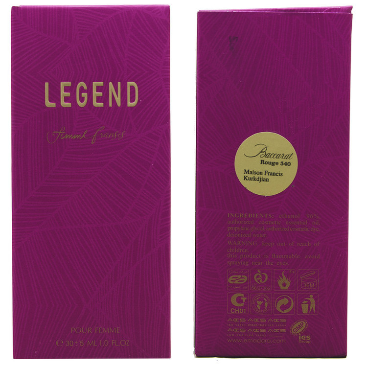 عطر جیبی زنانه عماد آرا مدل Legend Francis حجم 30 میلی لیتر