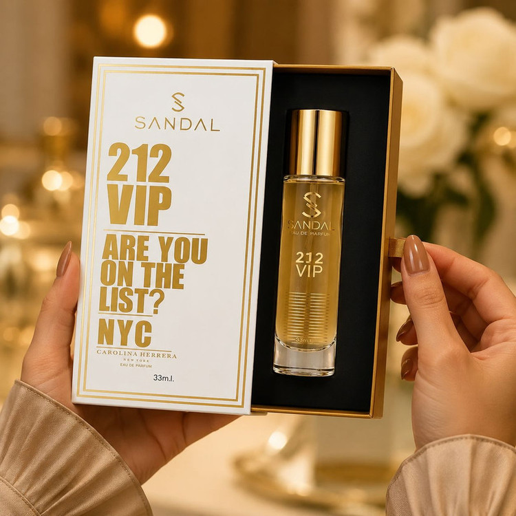 عطر جیبی مردانه صندل مدل 212vip حجم 33 میلی لیتر