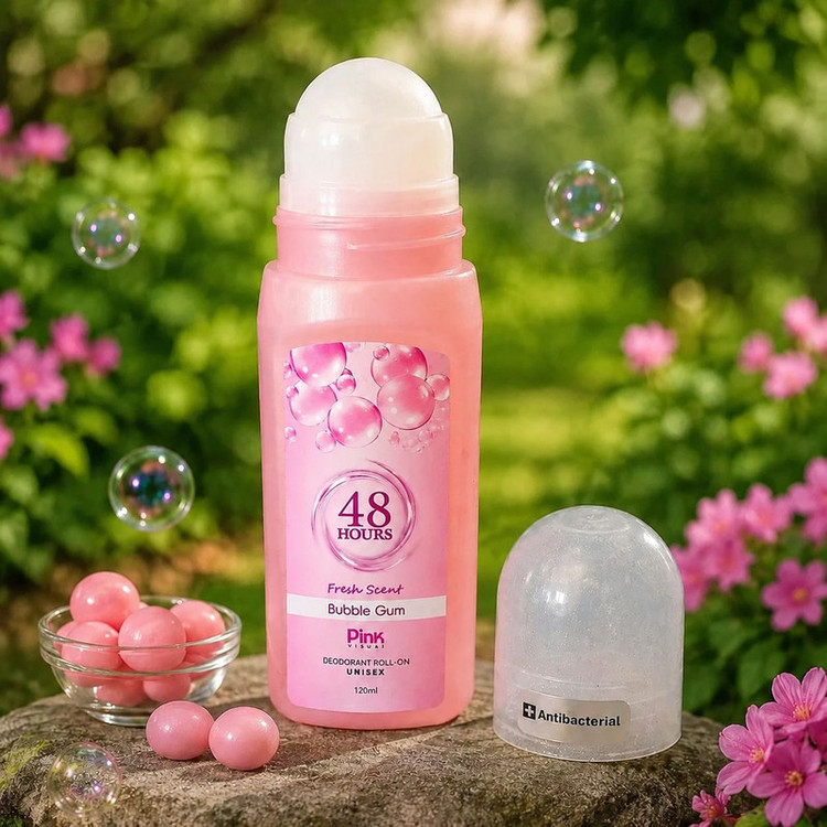 رول دئودورانت زنانه و مردانه پینک ویژوآل مدل Bubble Gum حجم 120 میلیلیتر
