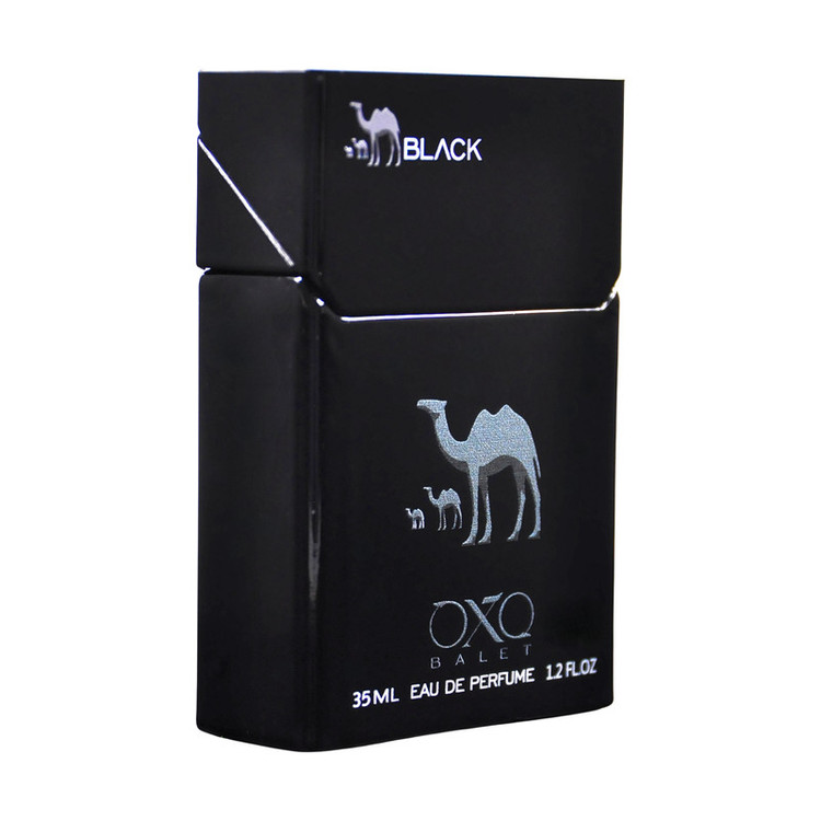 عطر جیبی مردانه اکس بالت مدل camels black با رایحه خنک حجم 35 میلیلیتر