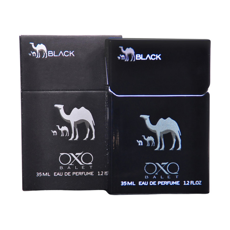 عطر جیبی مردانه اکس بالت مدل camels black با رایحه خنک حجم 35 میلیلیتر