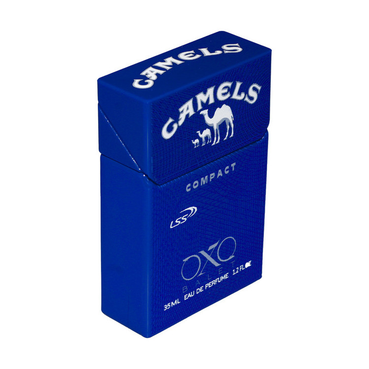 عطر جیبی مردانه اکس بالت مدل camels compact dark blue با رایحه گرم حجم 35 میلیلیتر