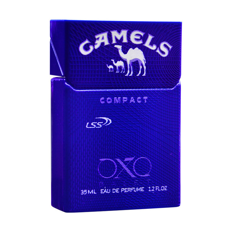 عطر جیبی مردانه اکس بالت مدل camels compact dark blue با رایحه گرم حجم 35 میلیلیتر