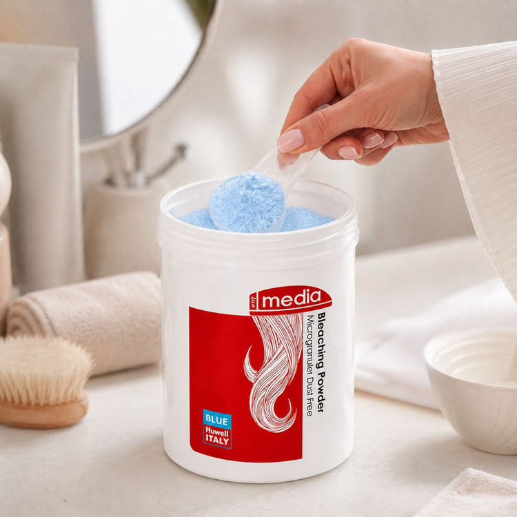 پودر دکلره مدیا مدل Blue وزن 500 گرم رنگ آبی