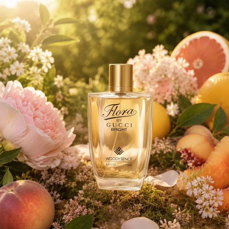 ادوپرفیوم زنانه وودی سنس مدل FLORA BY GUCCI BRIGHT با رایحه گرم حجم 100 میلیلیتر