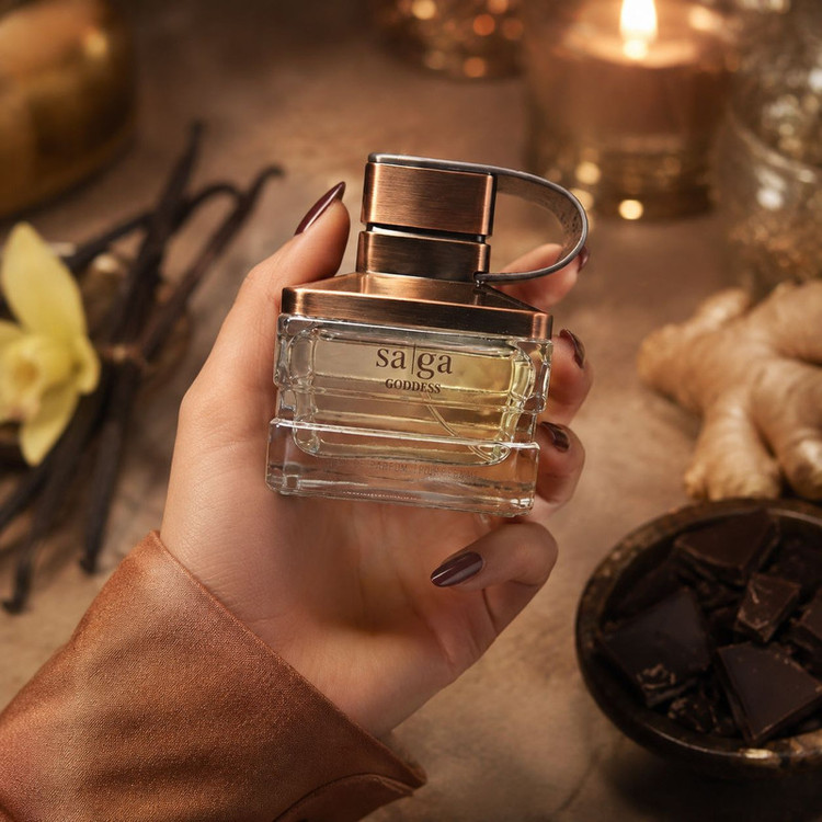ادوپرفیوم زنانه عماد آرا مدل Saga Burberry Goddess با رایحه گرم حجم 100 میلیلیتر