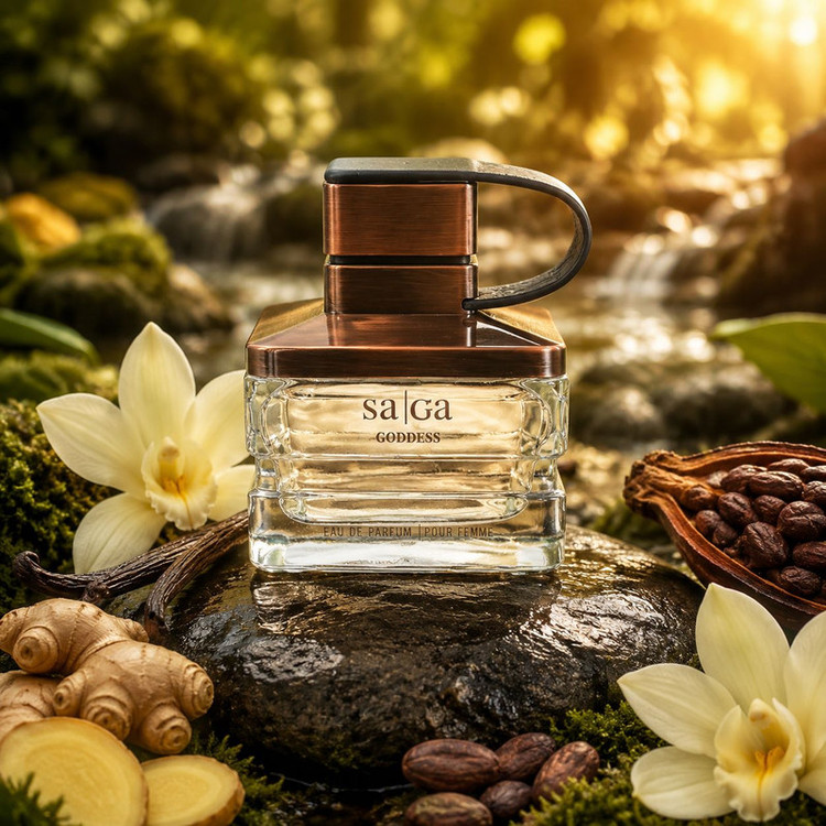 ادوپرفیوم زنانه عماد آرا مدل Saga Burberry Goddess با رایحه گرم حجم 100 میلیلیتر