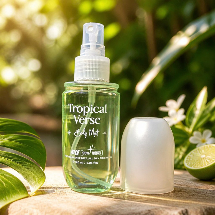 بادی میست زنانه نایس پاپت مدل Tropical Verse با رایحه شیرین و خنک حجم 120 میلیلیتر