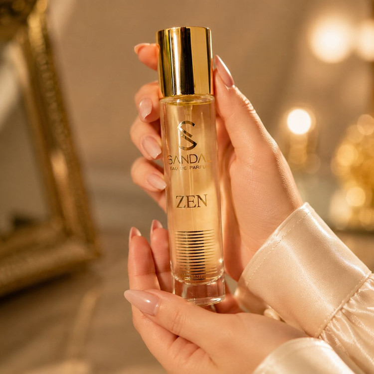 عطر جیبی مردانه صندل مدل zen حجم 33 میلی لیتر
