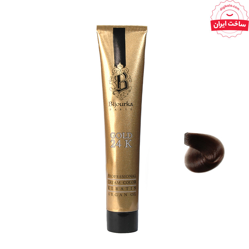 رنگ موی بیجورکا سری Gold 24K شماره4 حجم 100 میلی لیتر رنگ قهوه ای