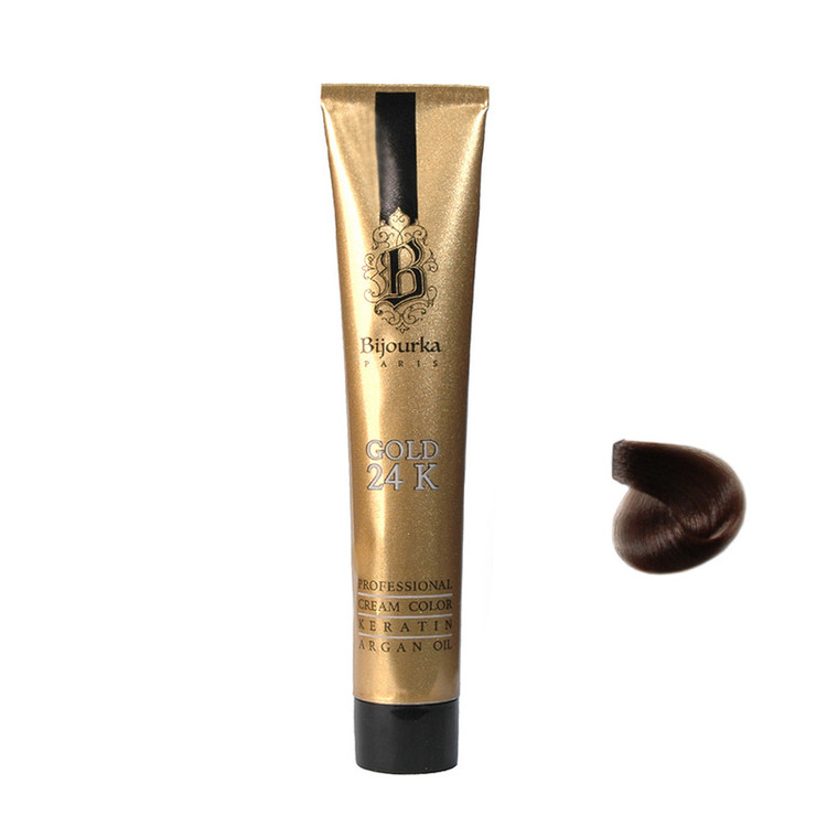رنگ موی بیجورکا سری Gold 24K شماره4 حجم 100 میلی لیتر رنگ قهوه ای