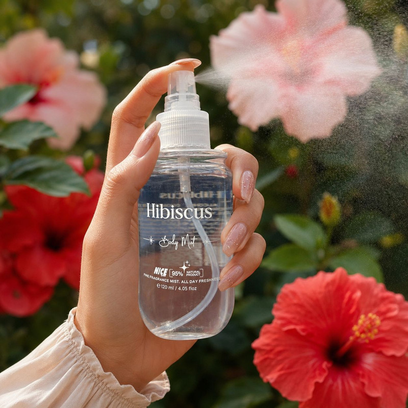 بادی میست زنانه نایس پاپت مدل Hibiscus با رایحه شیرین و گلی حجم 120 میلیلیتر