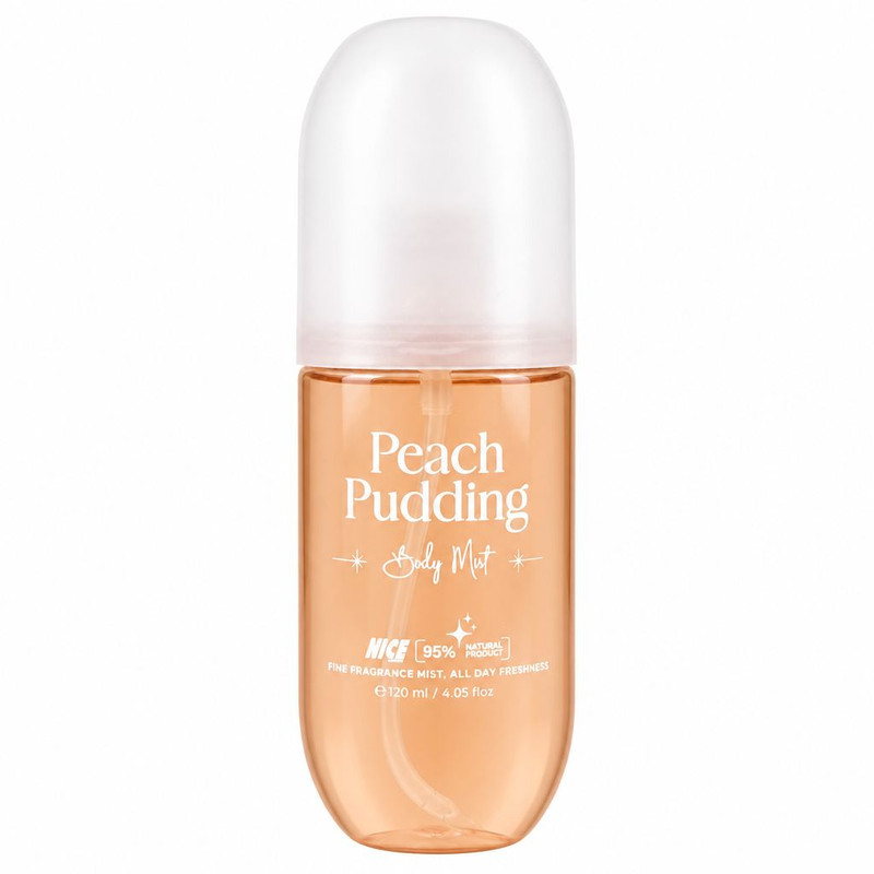 بادی میست زنانه نایس پاپت مدل Peach Pudding با رایحه شیرین و میوه ای حجم 120 میلی‌لیتر