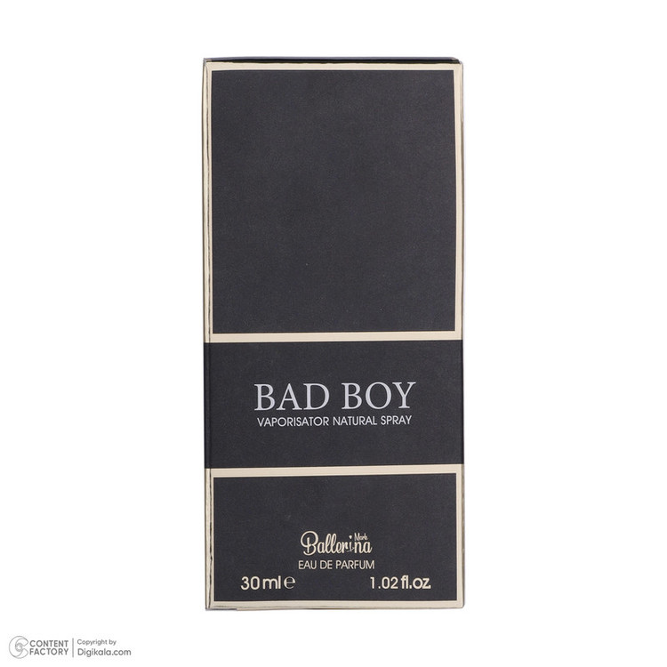 عطر جیبی مردانه بالرینا مدل Bad Boy حجم 30 میلی لیتر