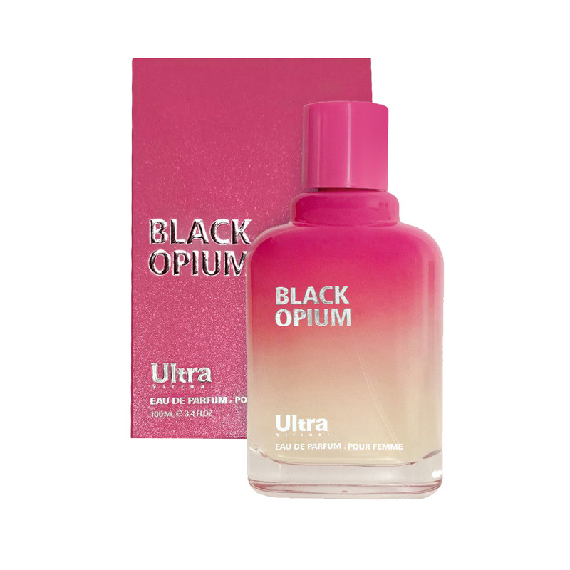 ادوپرفیوم زنانه اولترا ویرچوآل مدل Black opium با رایحه شیرین حجم 100 میلیلیتر