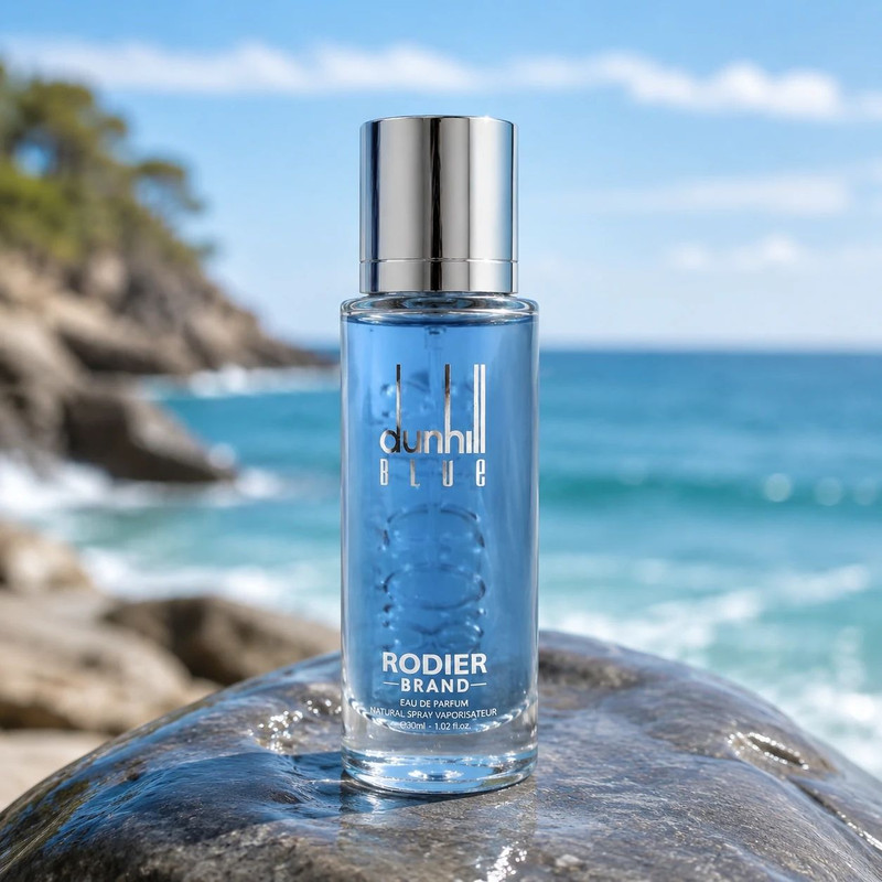 عطر جیبی مردانه رودیر مدل DUNHIL BLUE با رایحه خنک حجم 30 میلیلیتر