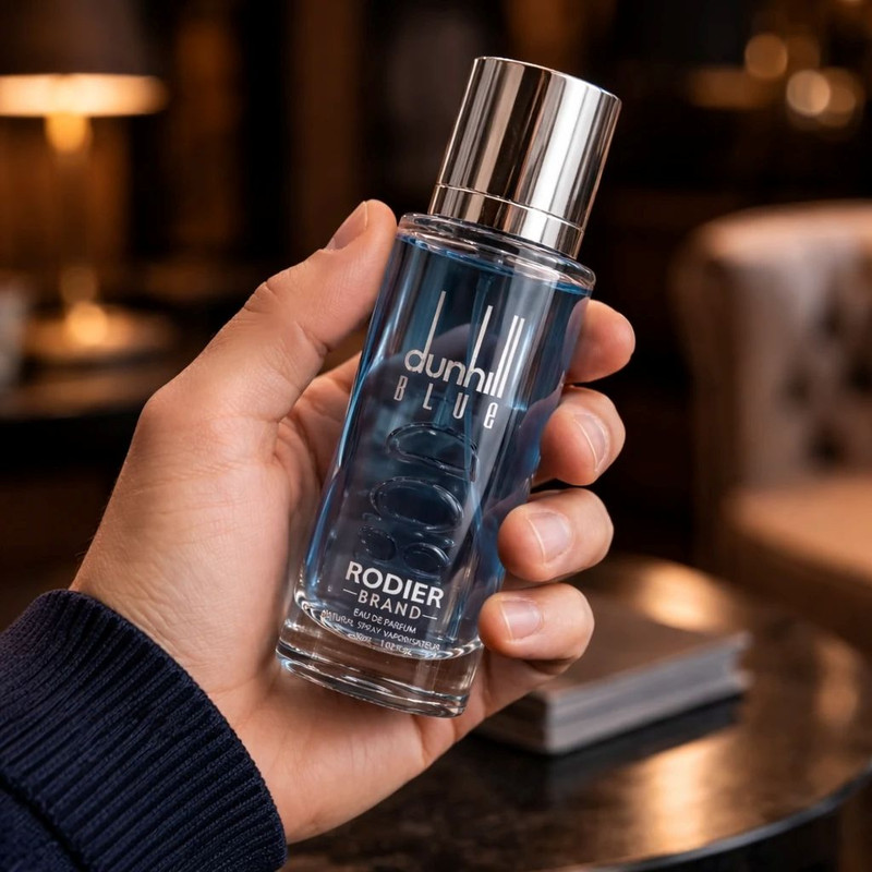 عطر جیبی مردانه رودیر مدل DUNHIL BLUE با رایحه خنک حجم 30 میلیلیتر