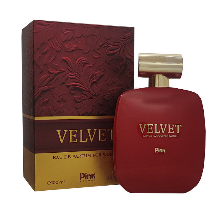 ادوپرفیوم زنانه پینک ویژوآل مدل VELVET با رایحه خنک حجم 100 میلیلیتر