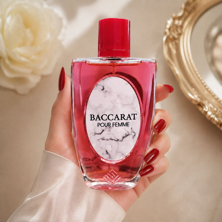 ادو پرفیوم زنانه وودی سنس مدل Baccarat با رایحه گرم و شیرین حجم 100 میلی لیتر